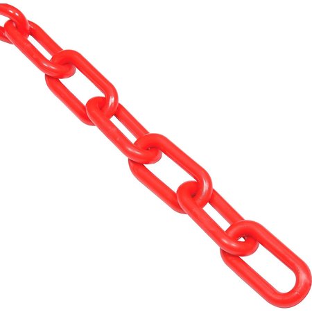 GLOBAL INDUSTRIAL Plastic Chain Barrier, 1-1/2x50'L, Red 954112RD